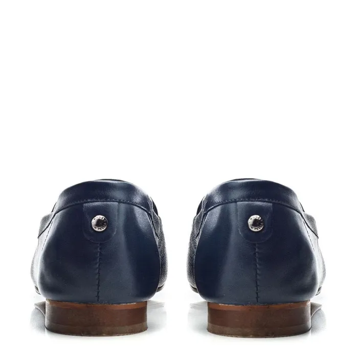 Brogues And Loafers Women Moda In Pelle Ellmia Navy Leather