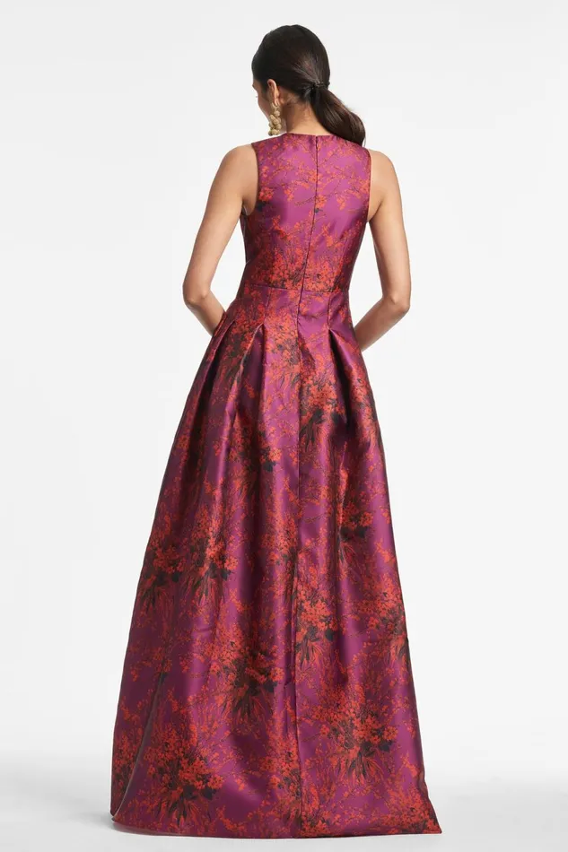 Brooke Gown 8211 Raspberry Bouquet Multi Women Sachin and Babi Formal
