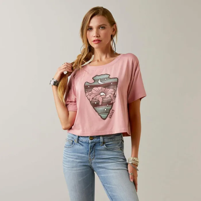 Buffalo Rising TShirt Island Blush Women Ariat TShirts and Tops