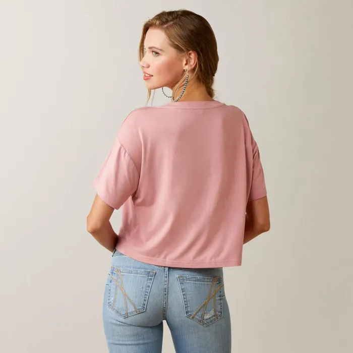 Buffalo Rising TShirt Island Blush Women Ariat TShirts and Tops Buffalo Rising TShirt Island Blush Women Ariat TShirts and Tops