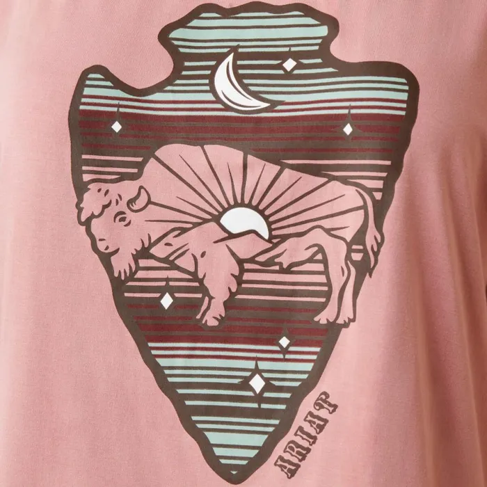 Buffalo Rising TShirt Island Blush Women Ariat TShirts and Tops Buffalo Rising TShirt Island Blush Women Ariat TShirts and Tops