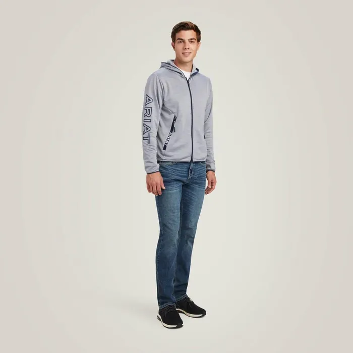 Byron Full Zip Hoodie Heather Grey Men Ariat Sweatshirts and Hoodies Byron Full Zip Hoodie Heather Grey Men Ariat Sweatshirts and Hoodies
