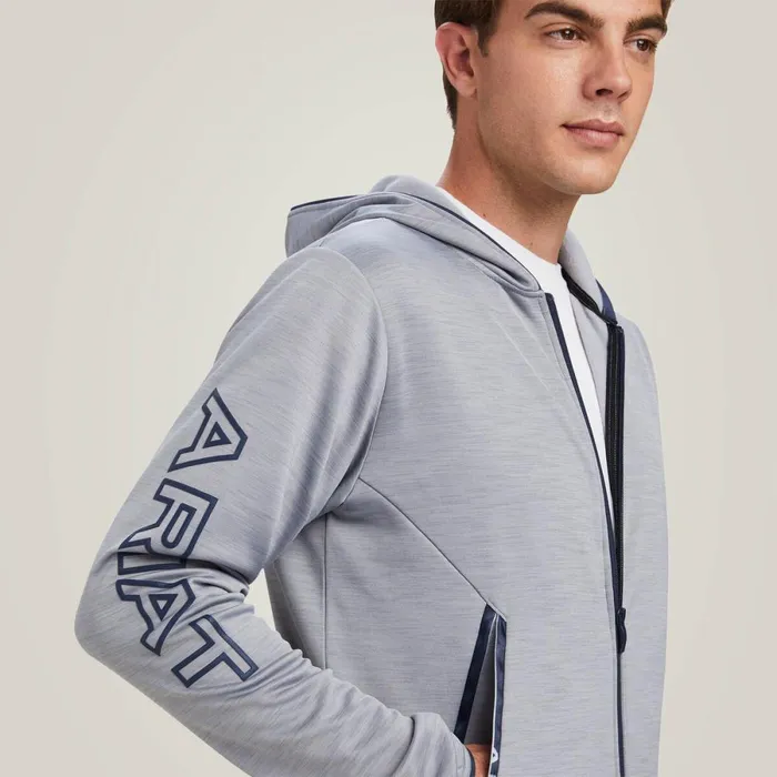 Byron Full Zip Hoodie Heather Grey Men Ariat Sweatshirts and Hoodies Byron Full Zip Hoodie Heather Grey Men Ariat Sweatshirts and Hoodies