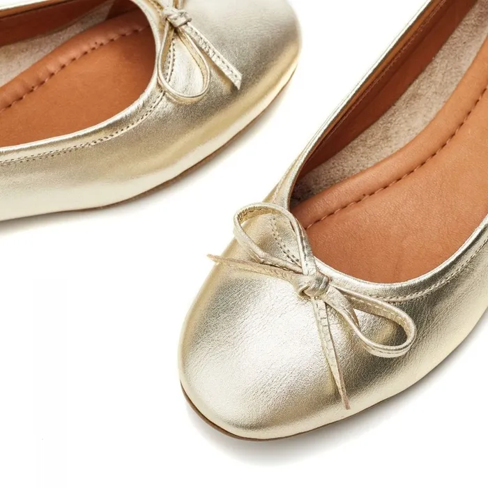 Casual Shoes Women Moda In Pelle Bsoleful BButterfly Gold Leather
