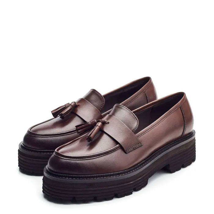 Casual Shoes Women Moda In Pelle Bsoleful BLaker Dark Brown Leather