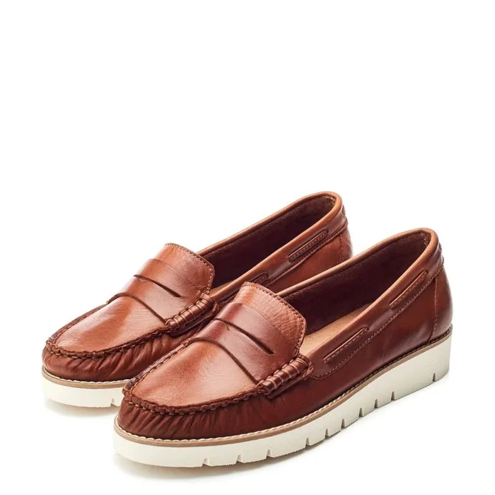 Casual Shoes Women Moda In Pelle Evenia Tan Leather
