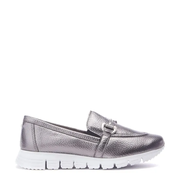 Casual Shoes Women Moda In Pelle Francie Pewter Leather