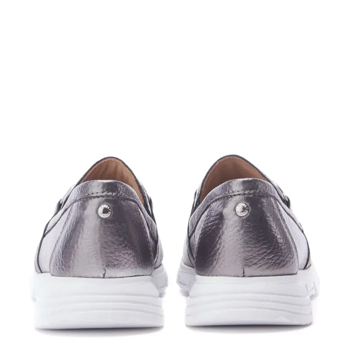 Casual Shoes Women Moda In Pelle Francie Pewter Leather