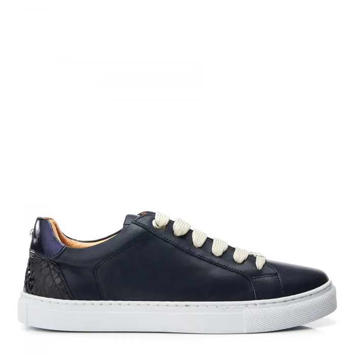 Casual Trainers Women Moda In Pelle Braidie Navy Leather