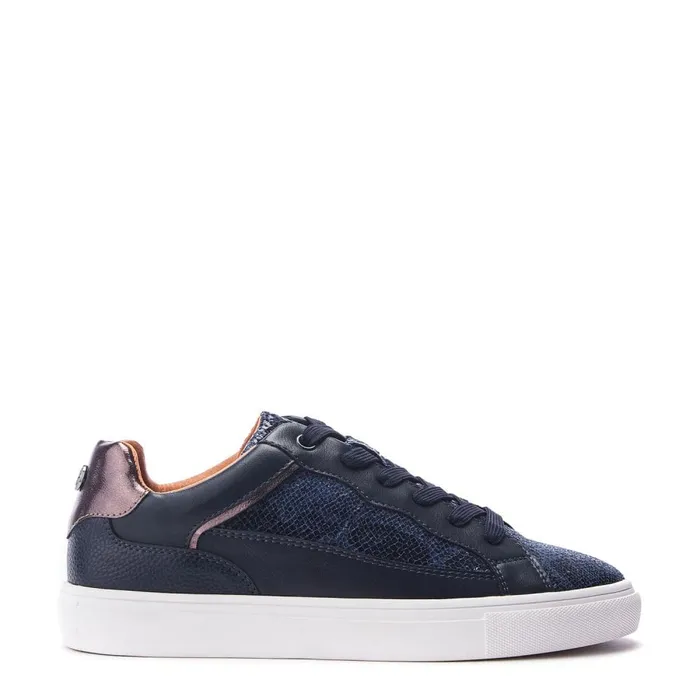 Casual Trainers Women Moda In Pelle Brier Navy Porvair
