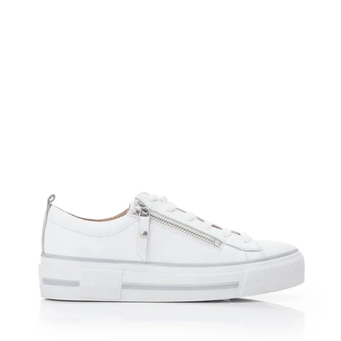 Casual Trainers Women Moda In Pelle Filician White Leather