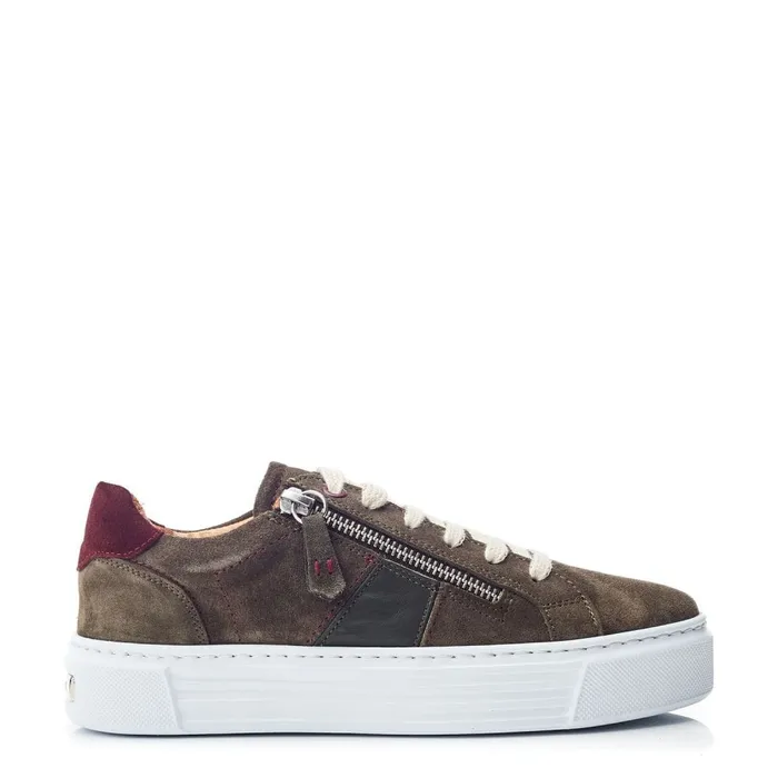 Casual Trainers Women Moda In Pelle Shoon Sh Ely Khaki Suede