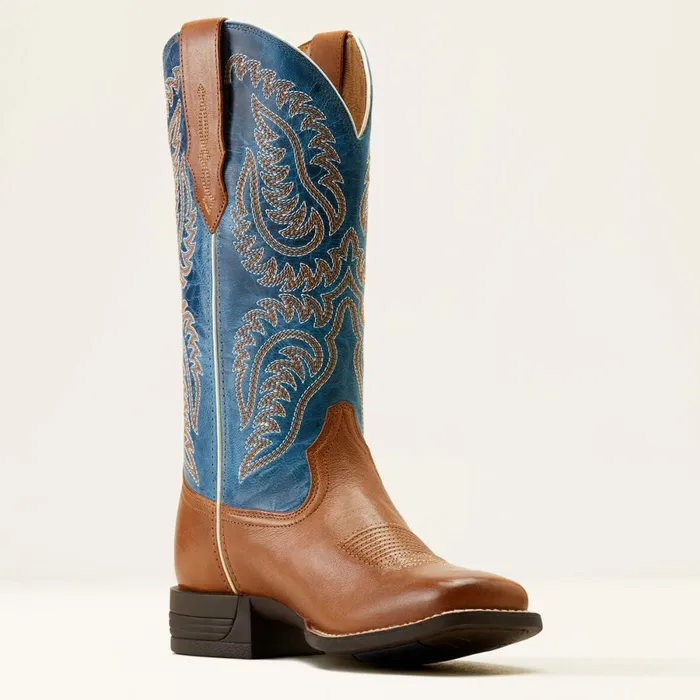 Cattle Caite Stretchfit Western Boot Roasted Peanutregatta Blue Women Ariat Western Boots Cattle Caite Stretchfit Western Boot Roasted Peanutregatta Blue Women Ariat Western Boots
