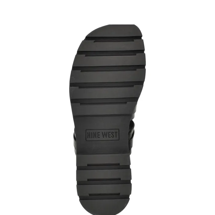Cazz Fisherman Slide Sandals Black Women Nine West Low Heel Cazz Fisherman Slide Sandals Black Women Nine West Low Heel
