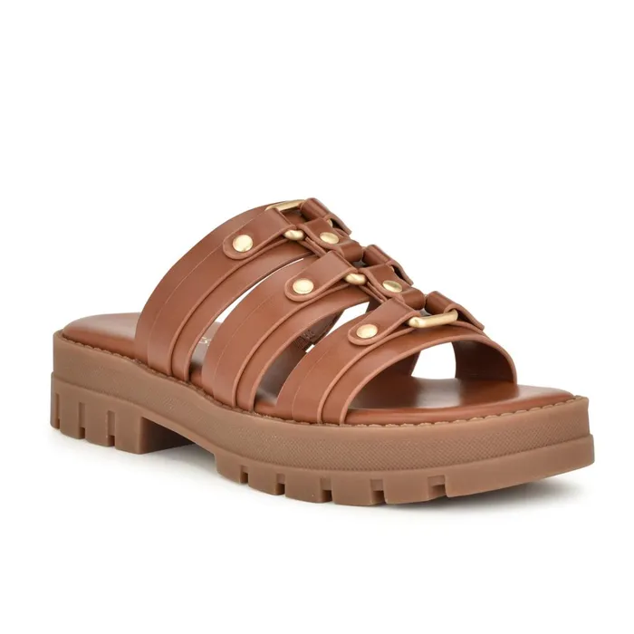 Cazz Fisherman Slide Sandals Brown Women Nine West Casual Cazz Fisherman Slide Sandals Brown Women Nine West Casual
