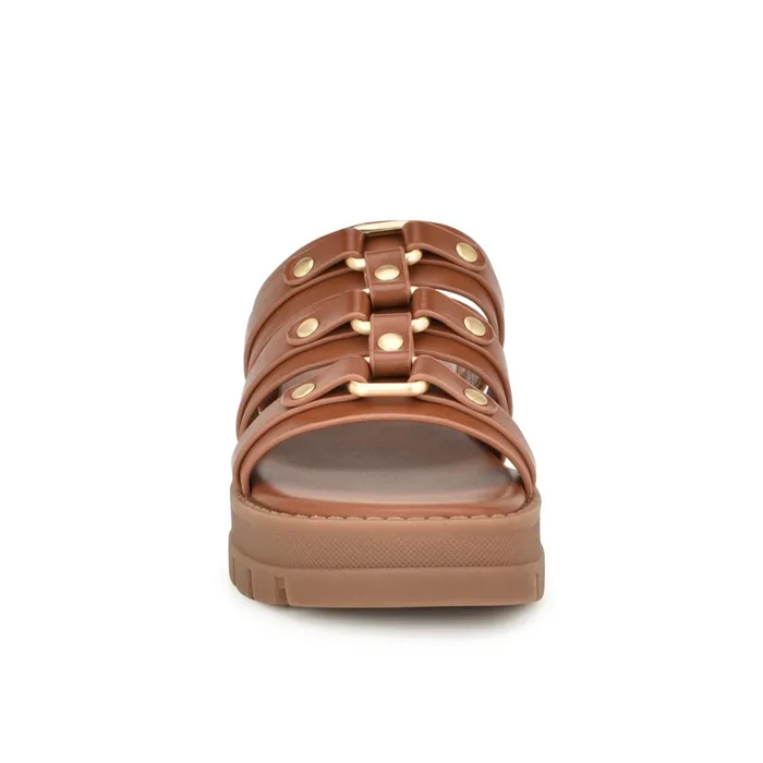 Cazz Fisherman Slide Sandals Brown Women Nine West Casual Cazz Fisherman Slide Sandals Brown Women Nine West Casual