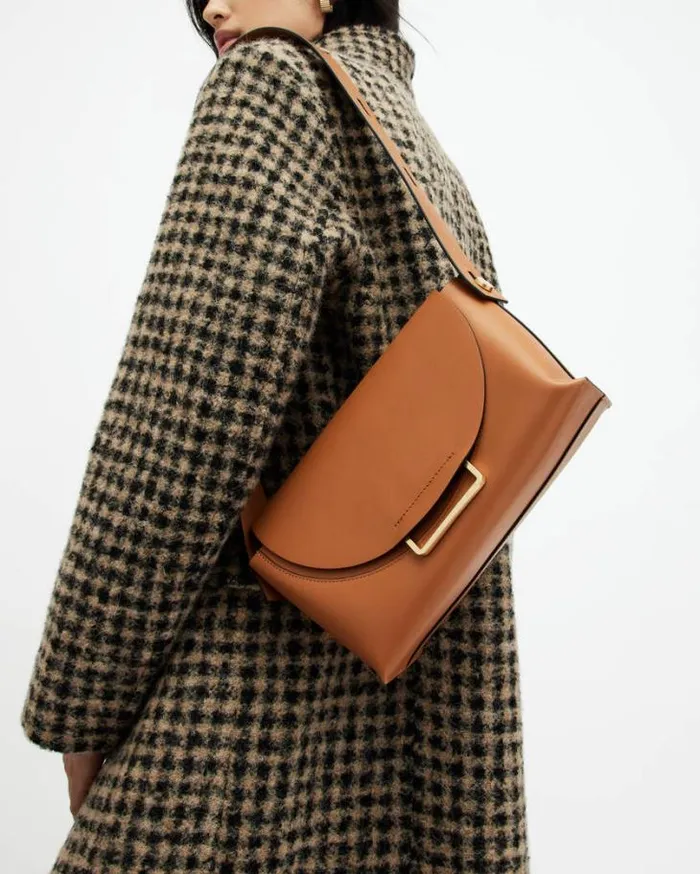 Celeste Leather Crossbody Bag Desert Tan Women AllSaints Handbags and Wallets Celeste Leather Crossbody Bag Desert Tan Women AllSaints Handbags and Wallets