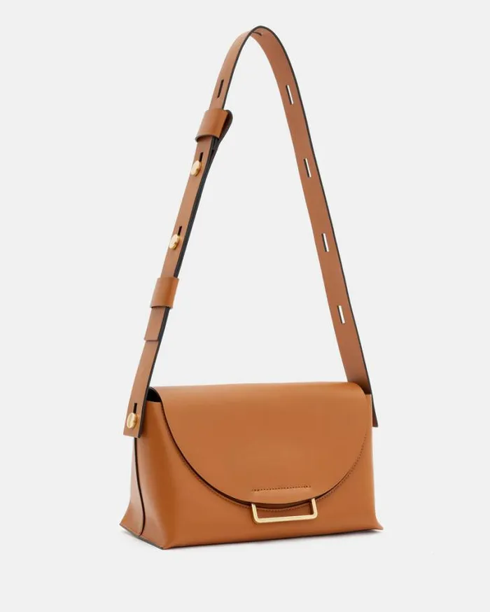 Celeste Leather Crossbody Bag Desert Tan Women AllSaints Handbags and Wallets Celeste Leather Crossbody Bag Desert Tan Women AllSaints Handbags and Wallets