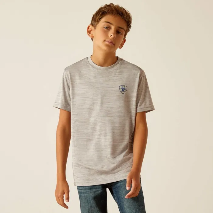 Charger Ariat Spirited TShirt Light Grey Heather Kids Ariat TShirts and Polos