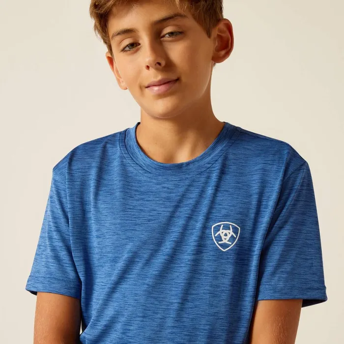 Charger Ariat Spirited TShirt Monaco Blue Kids Ariat TShirts and Polos Charger Ariat Spirited TShirt Monaco Blue Kids Ariat TShirts and Polos