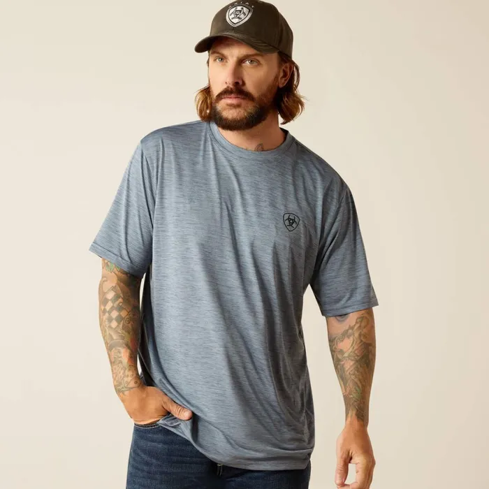 Charger Ariat Spirited TShirt Newsboy Blue Men Ariat TShirts and Polos