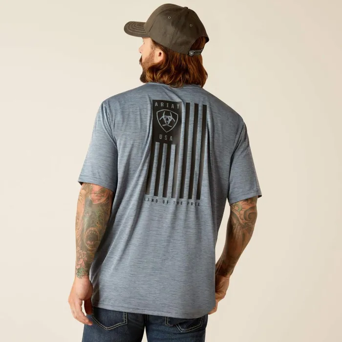 Charger Ariat Spirited TShirt Newsboy Blue Men Ariat TShirts and Polos Charger Ariat Spirited TShirt Newsboy Blue Men Ariat TShirts and Polos