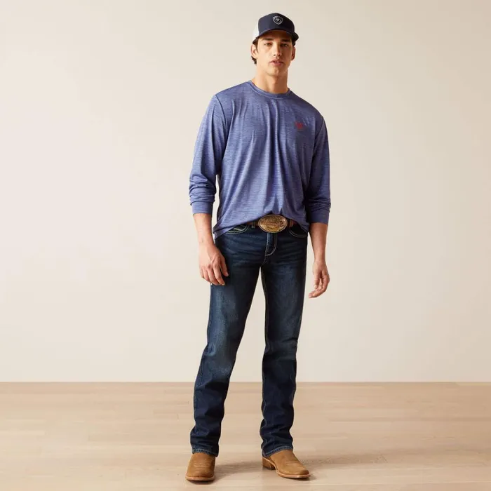 Charger True Eagle TShirt Twilight Blue Men Ariat TShirts and Polos Charger True Eagle TShirt Twilight Blue Men Ariat TShirts and Polos