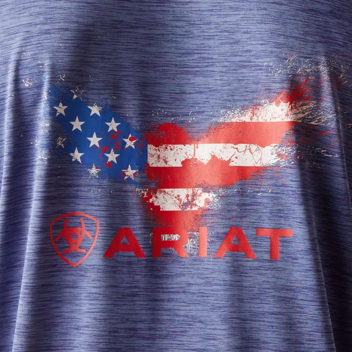 Charger True Eagle TShirt Twilight Blue Men Ariat TShirts and Polos Charger True Eagle TShirt Twilight Blue Men Ariat TShirts and Polos
