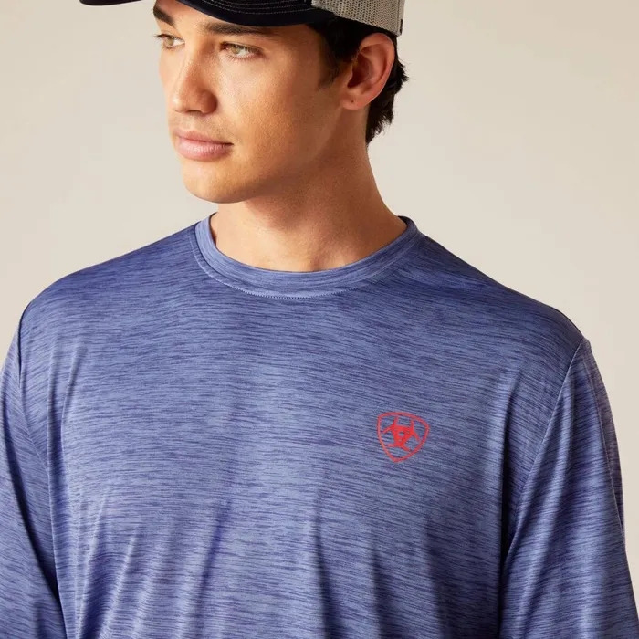 Charger True Eagle TShirt Twilight Blue Men Ariat TShirts and Polos Charger True Eagle TShirt Twilight Blue Men Ariat TShirts and Polos