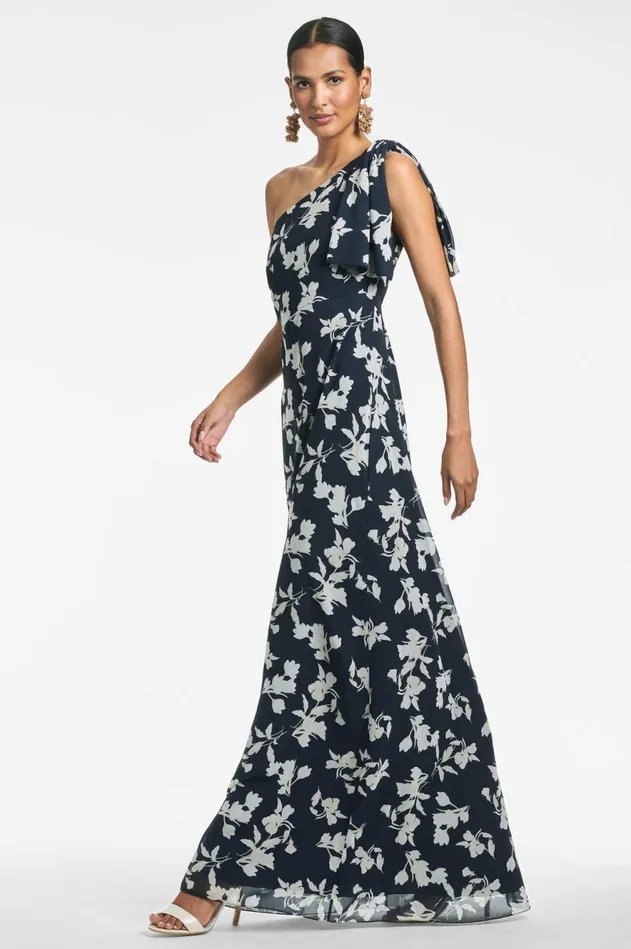 Chelsea Gown 8211 Navy Venetia Petal Women Sachin and Babi Formal