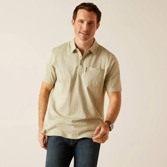 Chorley Polo Sage Heather Men Ariat TShirts and Polos