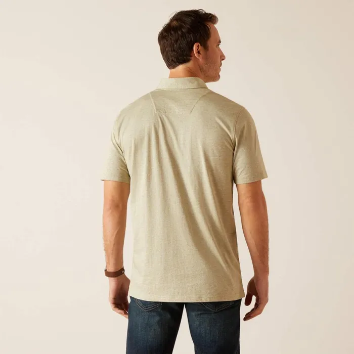 Chorley Polo Sage Heather Men Ariat TShirts and Polos Chorley Polo Sage Heather Men Ariat TShirts and Polos
