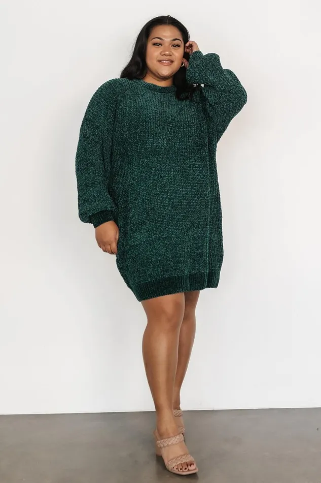 Christa Sweater Dress Emerald Women Baltic Born Short Dresses Christa Sweater Dress Emerald Women Baltic Born Short Dresses
