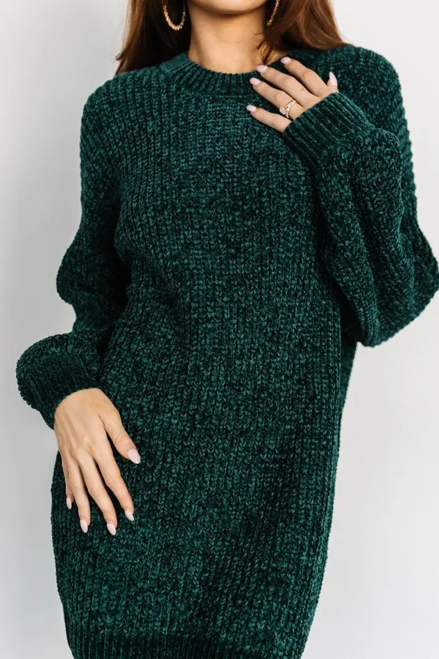 Christa Sweater Dress Emerald Women Baltic Born Short Dresses Christa Sweater Dress Emerald Women Baltic Born Short Dresses