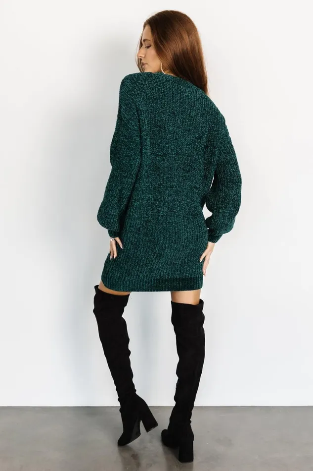 Christa Sweater Dress Emerald Women Baltic Born Short Dresses Christa Sweater Dress Emerald Women Baltic Born Short Dresses
