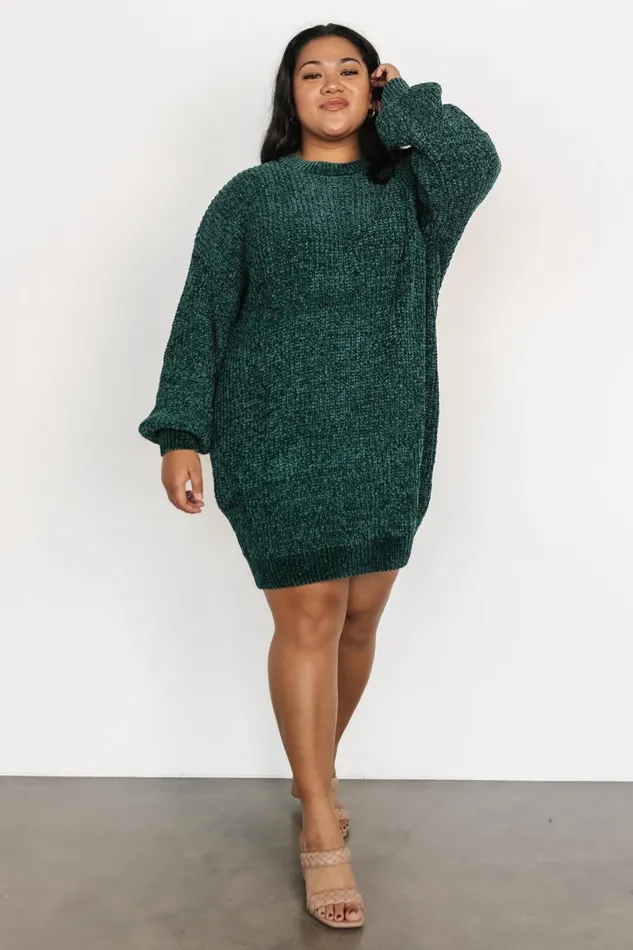 Christa Sweater Dress Emerald Women Baltic Born Short Dresses Christa Sweater Dress Emerald Women Baltic Born Short Dresses