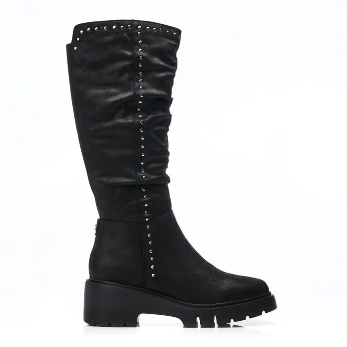 Chunky Boots Women Moda In Pelle Halsey Black Protauras