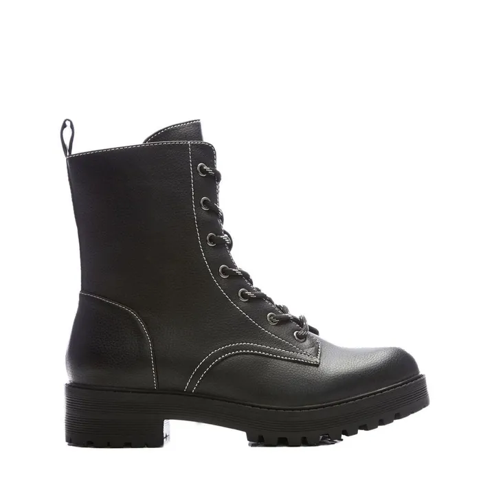 Chunky Boots Women Moda In Pelle M By Moda Bianca Black Porvair