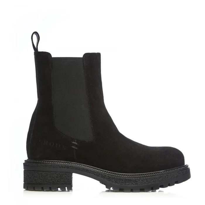 Chunky Boots Women Moda In Pelle Shoon Sh Adesso Black Suede