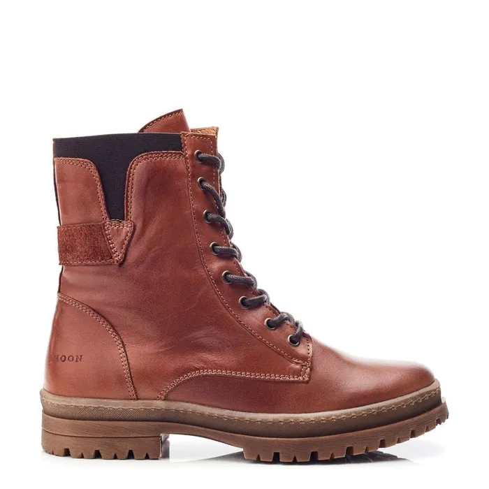Chunky Boots Women Moda In Pelle Shoon Sh Odcombe Tan Leather
