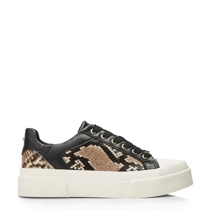 Chunky Trainers Women Moda In Pelle Amilyn Natural Snake Print Leather
