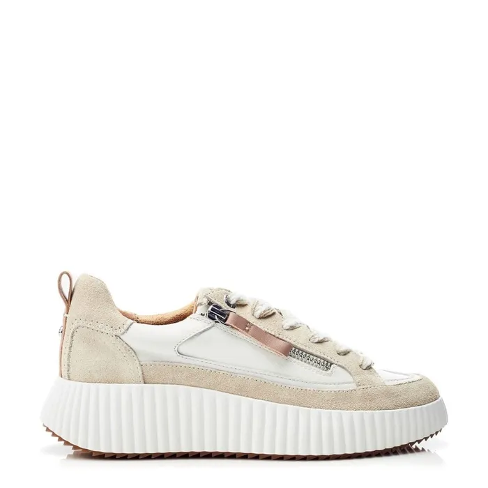 Chunky Trainers Women Moda In Pelle Bouville Off White Leather