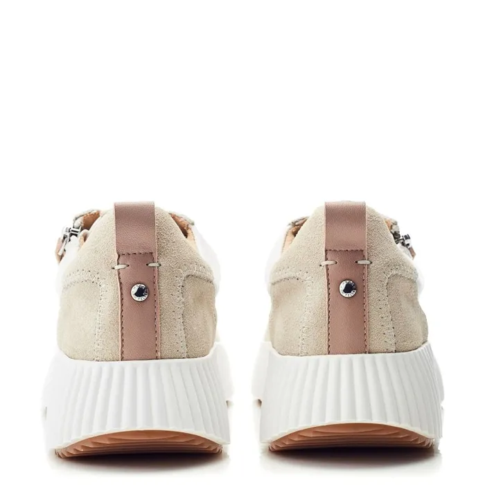 Chunky Trainers Women Moda In Pelle Bouville Off White Leather