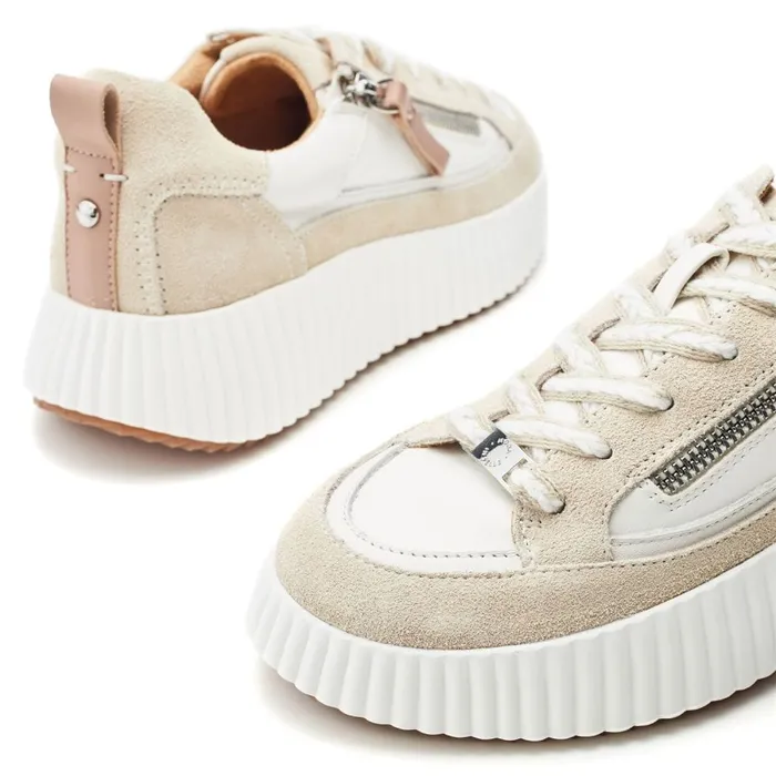 Chunky Trainers Women Moda In Pelle Bouville Off White Leather