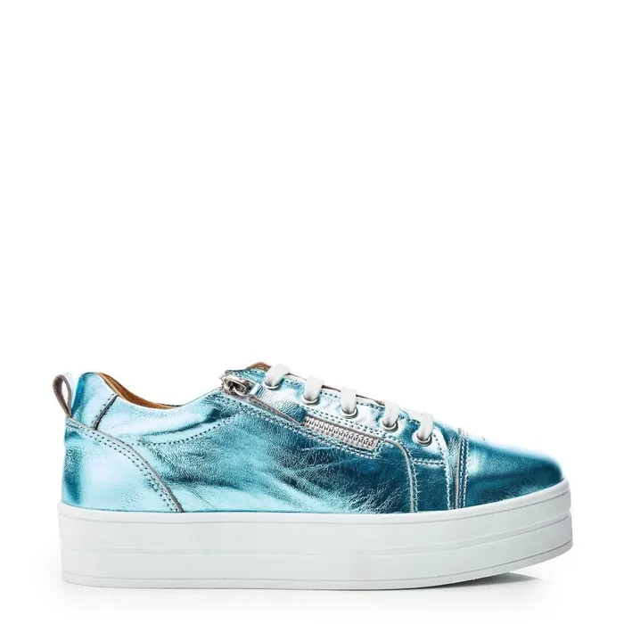 Chunky Trainers Women Moda In Pelle Bsoleful BMista Turquoise Leather