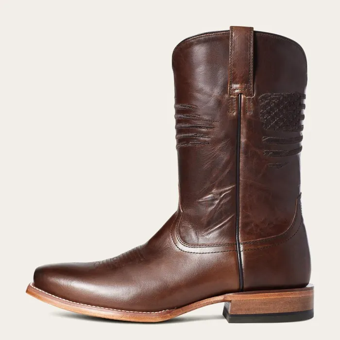 Circuit Patriot Square Toe Western Boot Bar Top Brown Men Ariat Western Boots Circuit Patriot Square Toe Western Boot Bar Top Brown Men Ariat Western Boots
