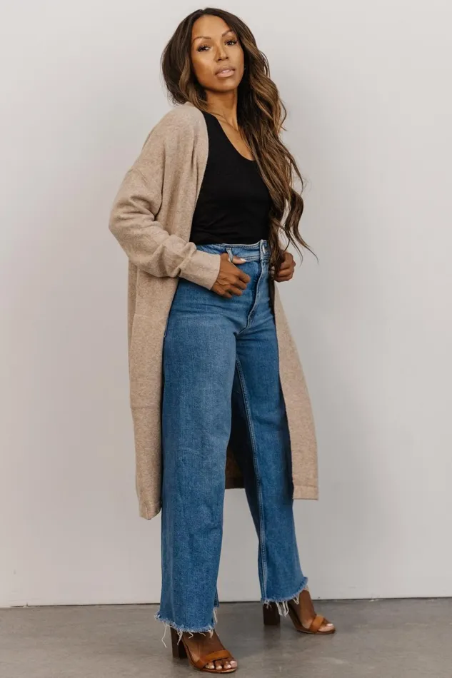 Claire Cardigan Taupe Women Baltic Born Cardigans Claire Cardigan Taupe Women Baltic Born Cardigans