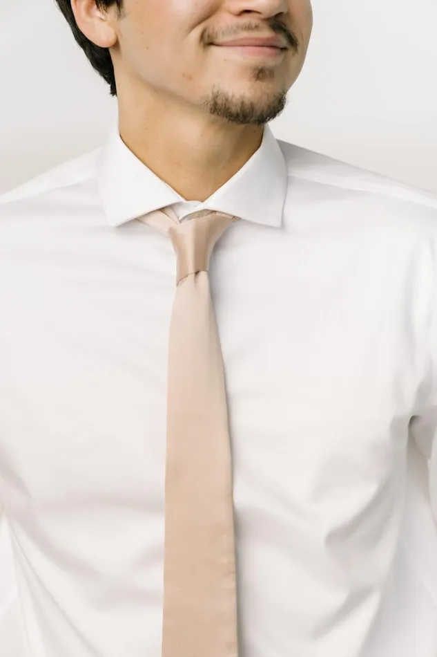 Classic Satin Tie Champagne Women Baltic Born Ties