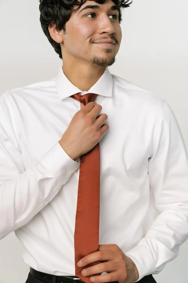 Classic Satin Tie Cinnamon Women Baltic Born Ties