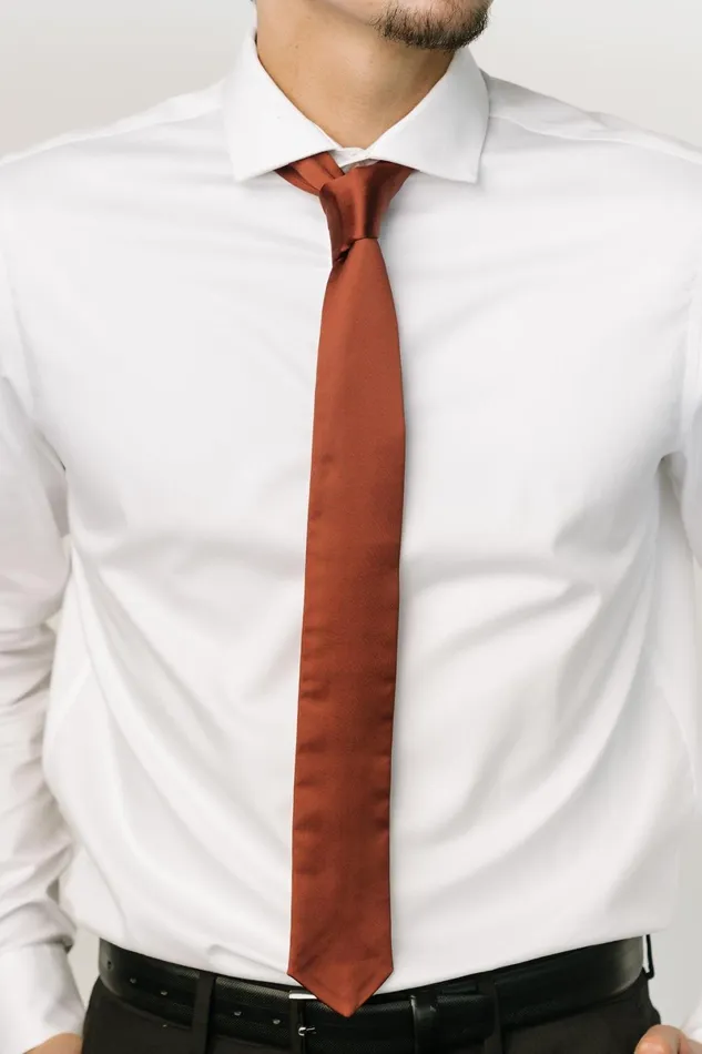 Classic Satin Tie Cinnamon Women Baltic Born Ties